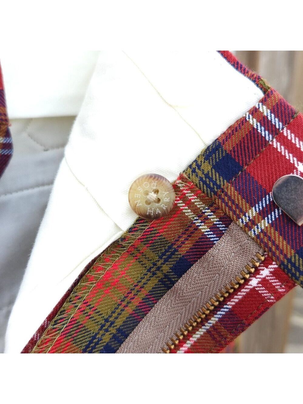 Harry Rosen Plaid Dress Pants Made in Japan 28" x 30" w-73cm - Picture 3 of 8